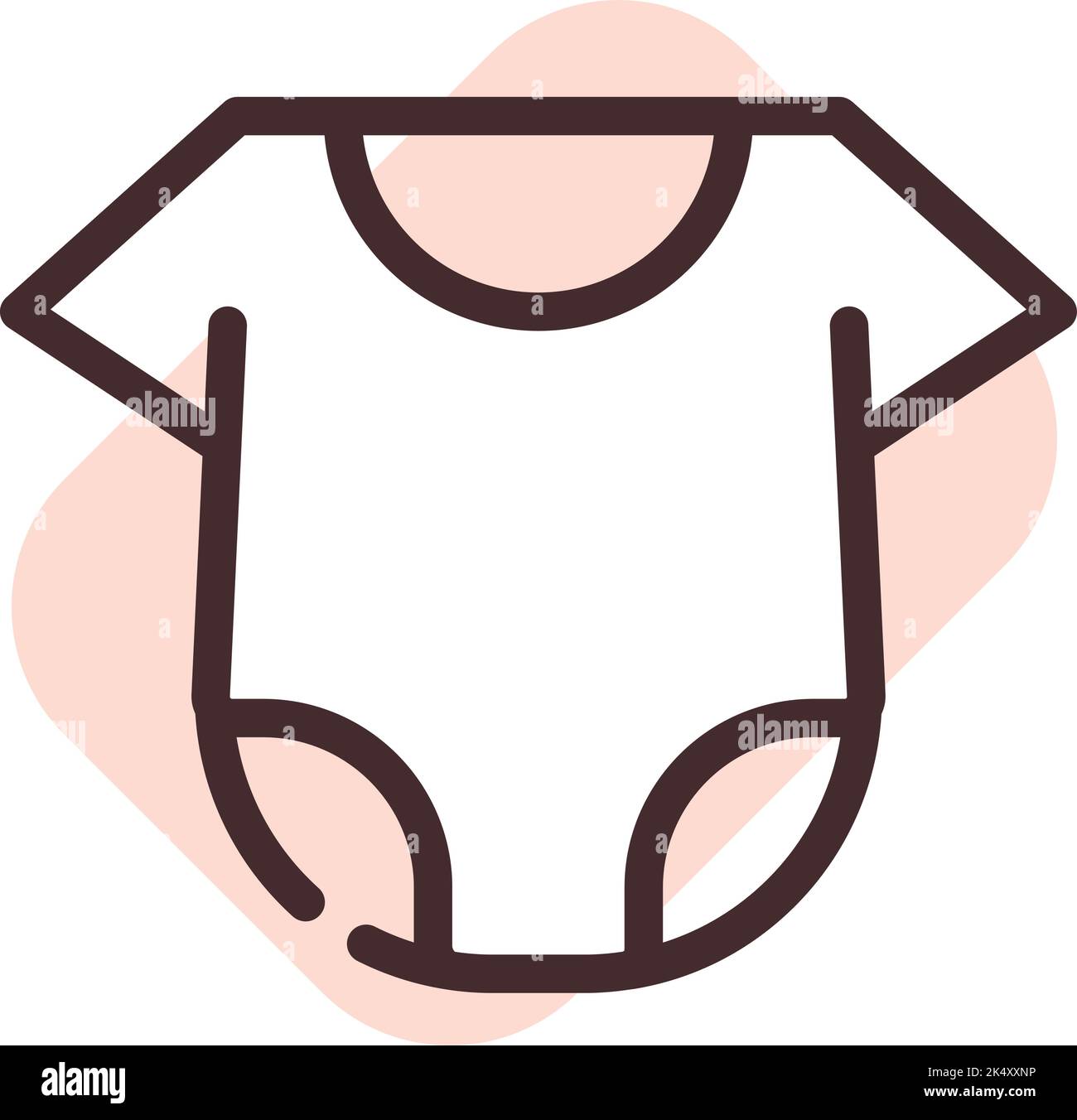 Babykleidung, Illustration, Vektor auf weißem Hintergrund. Stock Vektor