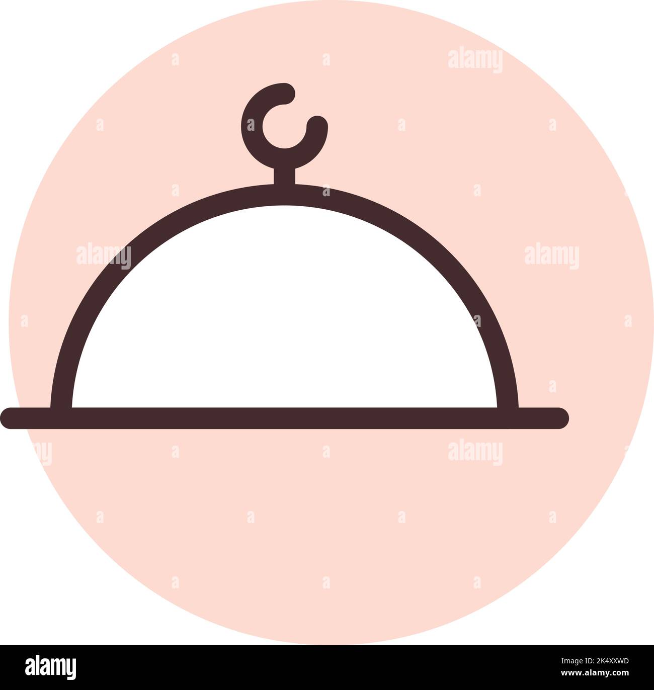 Hauptgericht des Restaurants, Illustration, Vektor auf weißem Hintergrund. Stock Vektor