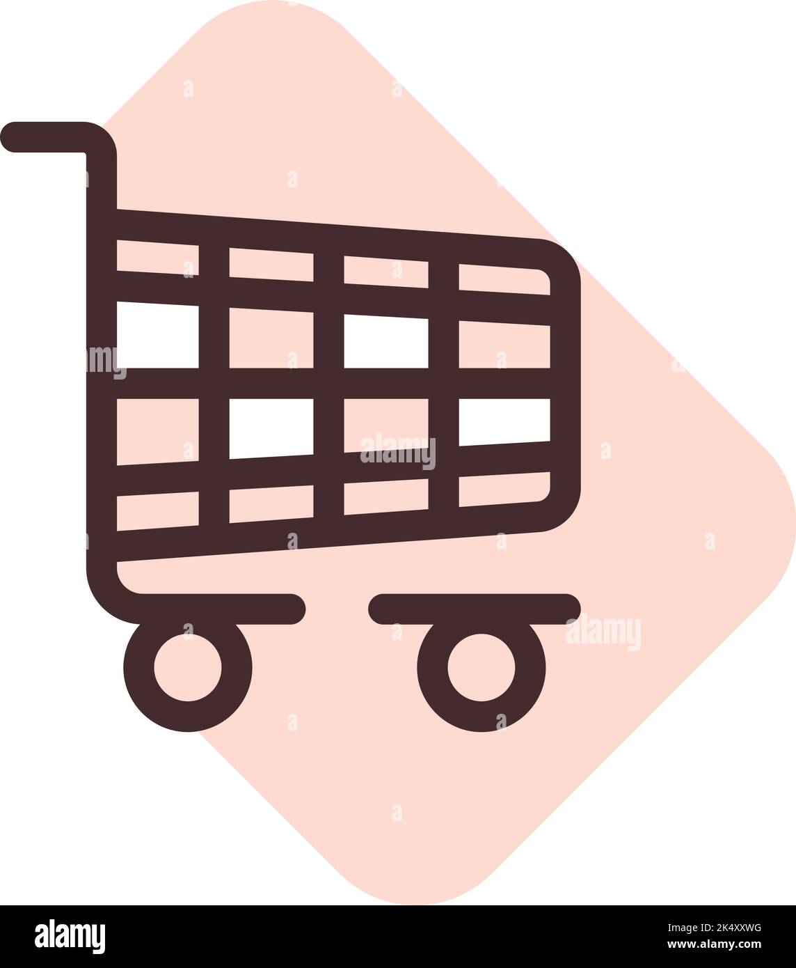 Einkaufskorb, Illustration, Vektor auf weißem Hintergrund. Stock Vektor