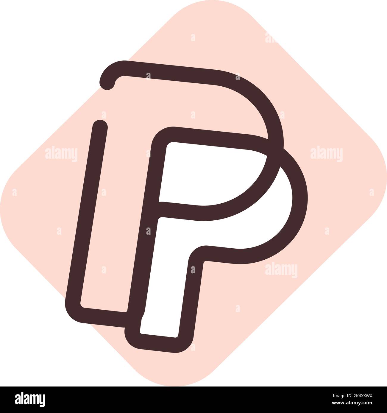 PayPal-Symbol, Illustration, Vektor auf weißem Hintergrund. Stock Vektor
