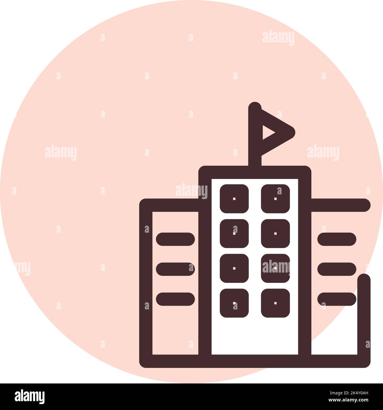 Social Media Universität, Illustration, Vektor auf weißem Hintergrund. Stock Vektor