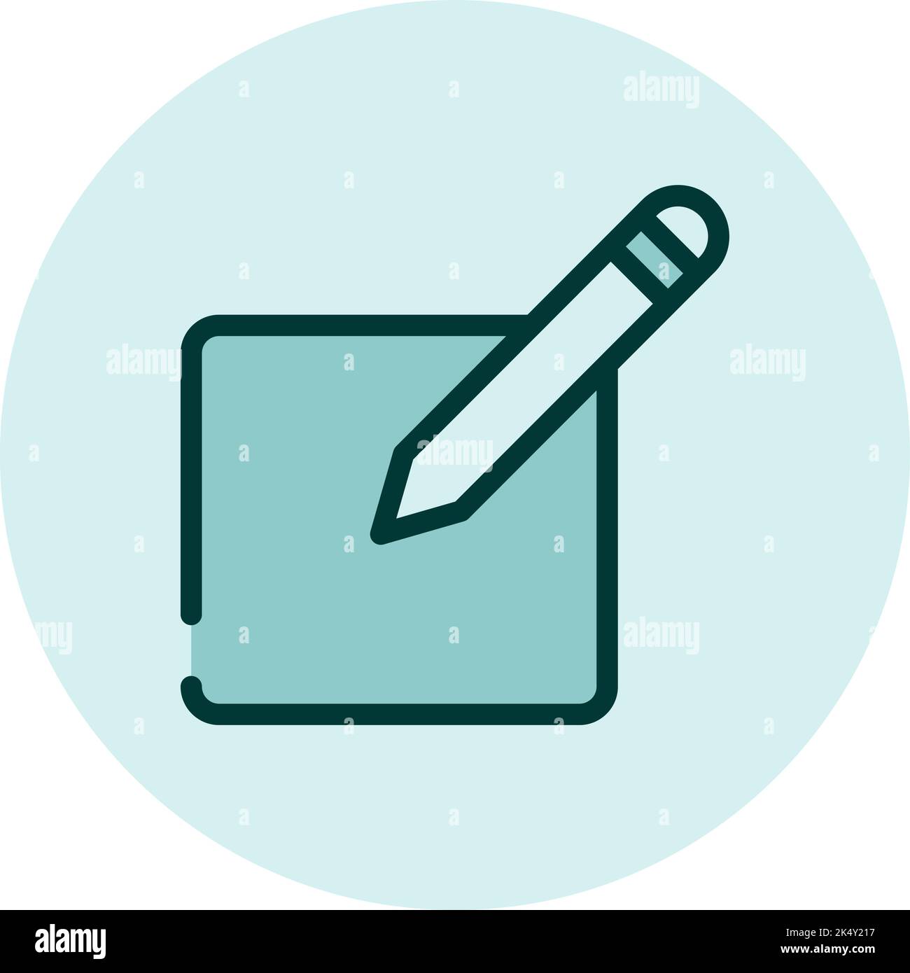 Notizsymbol, Illustration, Vektor auf weißem Hintergrund. Stock Vektor