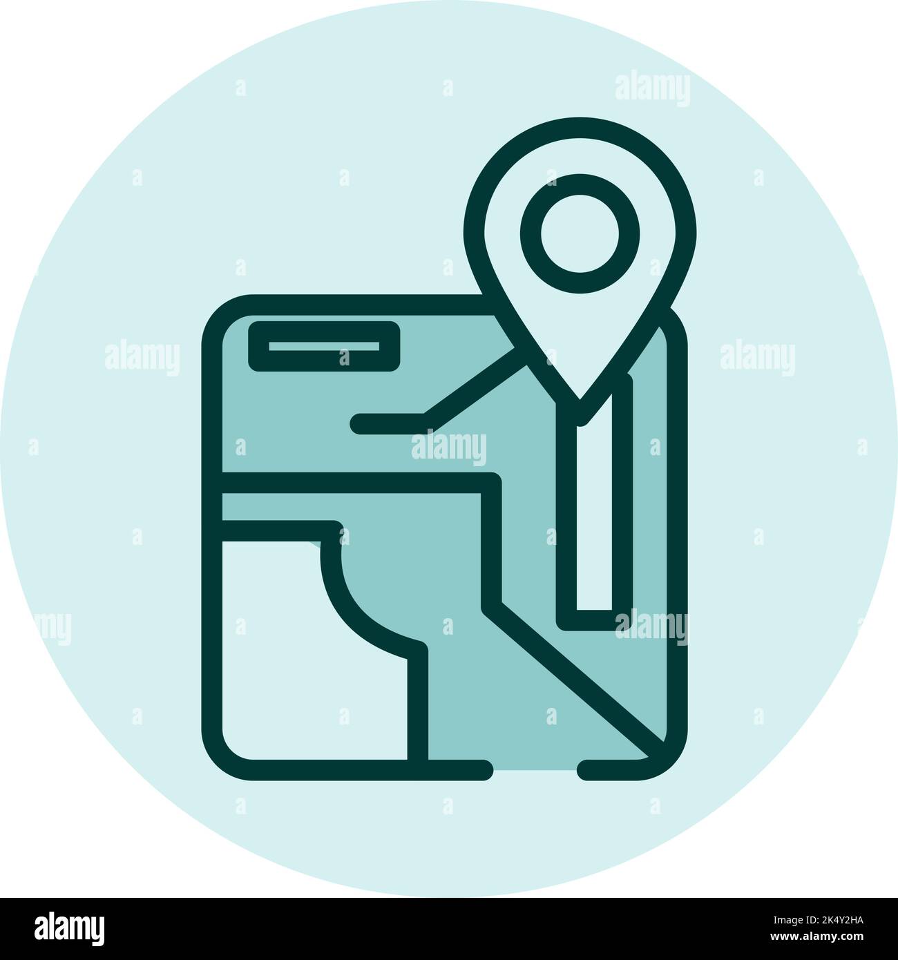 Kartensymbol, Illustration, Vektor auf weißem Hintergrund. Stock Vektor