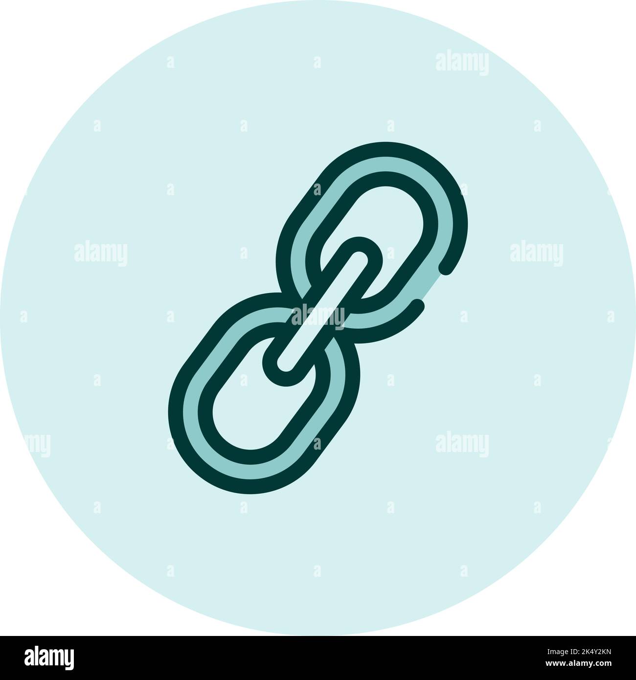 Link-Symbol, Illustration, Vektor auf weißem Hintergrund. Stock Vektor
