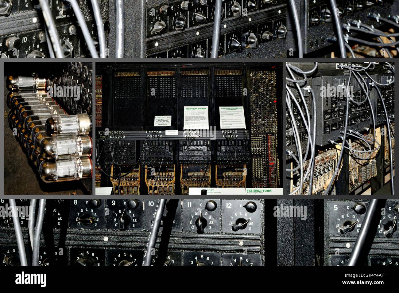 Der elektronische numerische Integrator und Computer (ENIAC) ist der erste elektronische Universalcomputer der Geschichte. Stockfoto