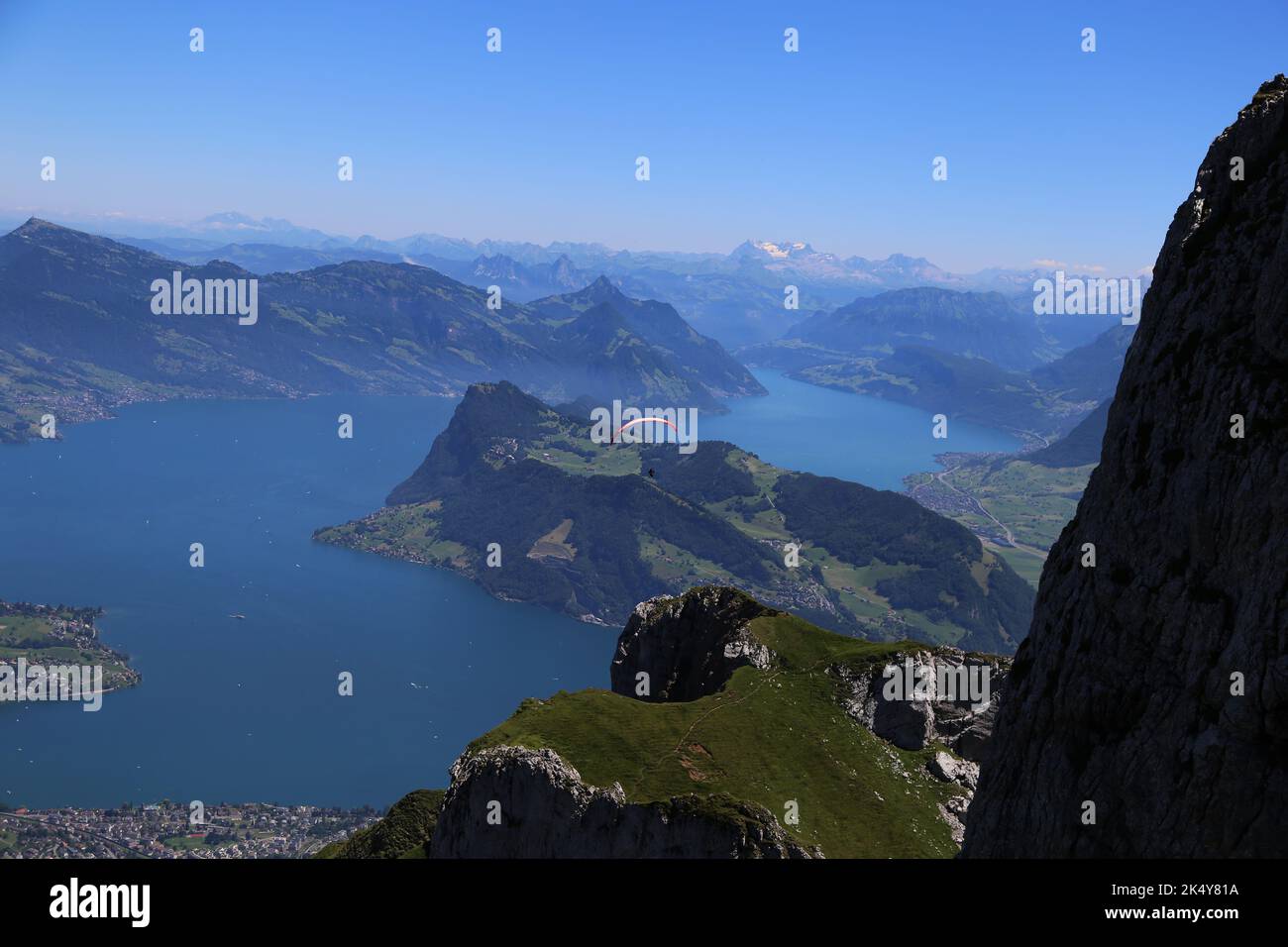 Blick vom Mt. Pilatus Luzern Schweiz Stockfoto