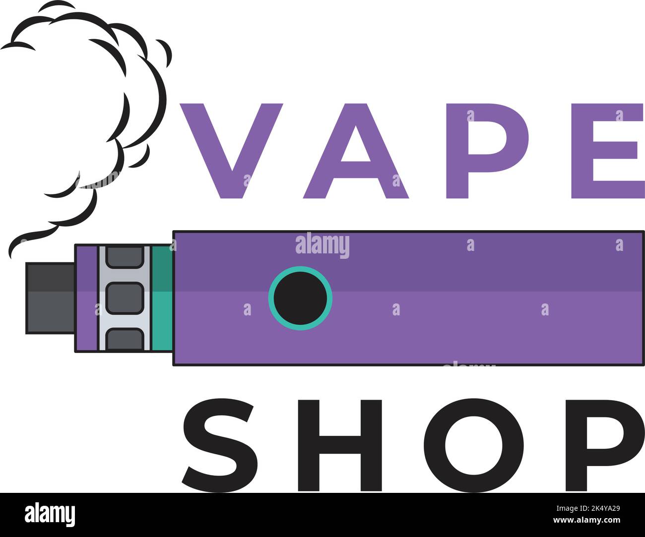 Design-Vorlage für Vape, E-Zigarette-Logo Stock Vektor