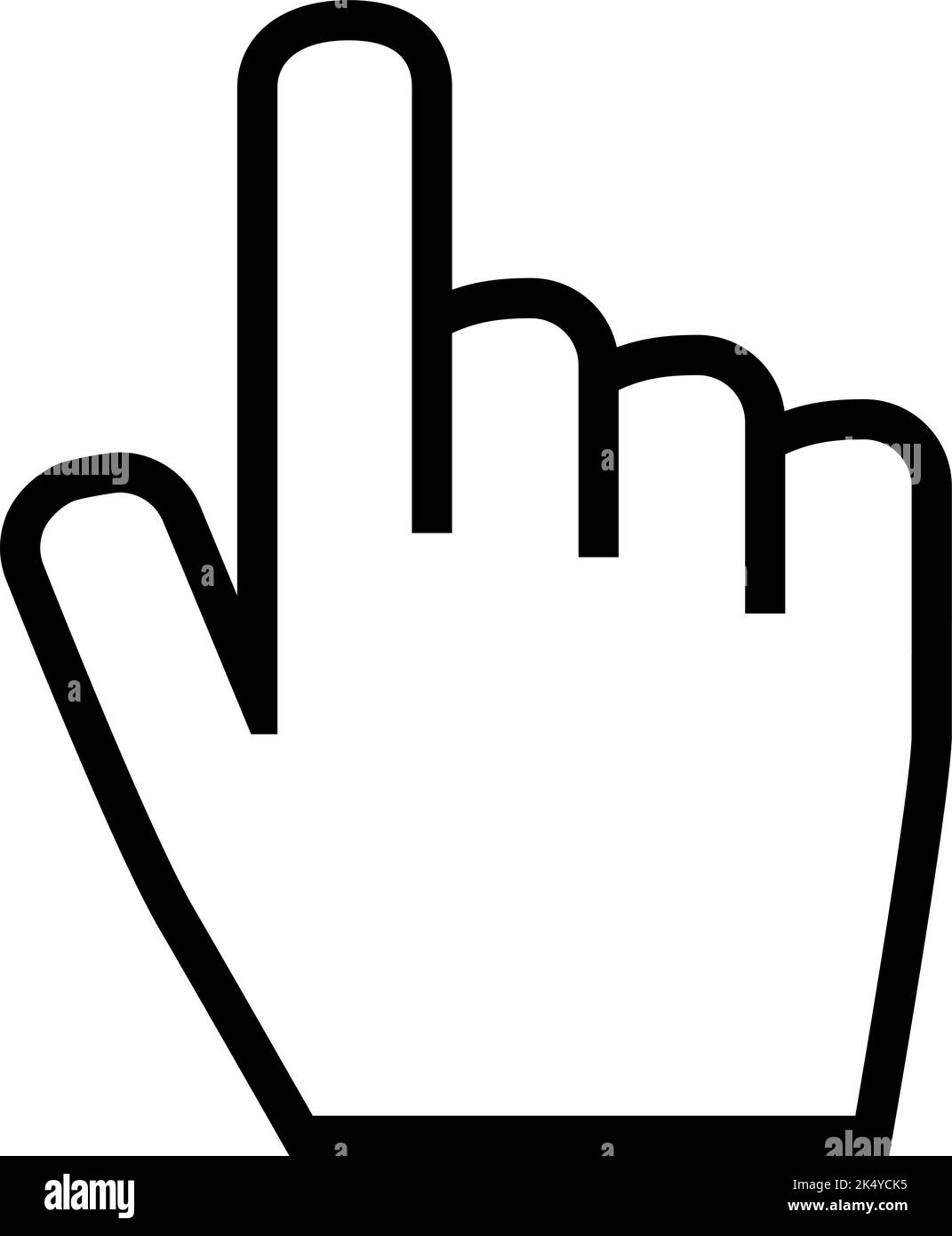 Zeiger des Handwerkzeugs. Klicken Sie auf den Cursor. Drücken des Fingersymbols Stock Vektor