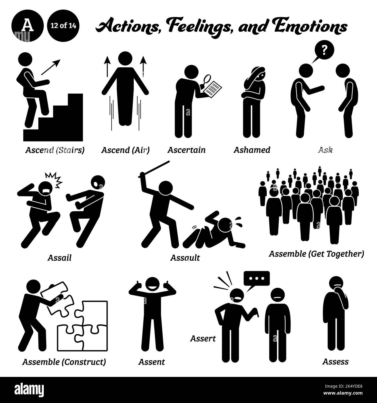 Strichmännchen Menschen Menschen Aktion, Gefühle und Emotionen Symbole ...