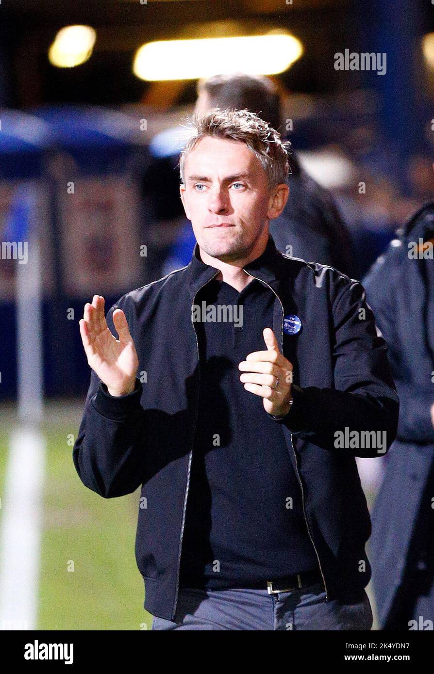 Ipswich, Großbritannien. 04. Oktober 2022. Ipswich Town Manager Kieran McKenna während des Sky Bet League One Spiels zwischen Ipswich Town und Cambridge United am 4. 2022. Oktober in der Portman Road in Ipswich, England. (Foto von Mick Kearns/phcimages.com) Credit: PHC Images/Alamy Live News Stockfoto