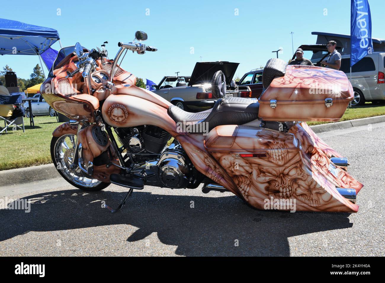 Wunderschöne Harley Davidson Electra Glide. Stockfoto