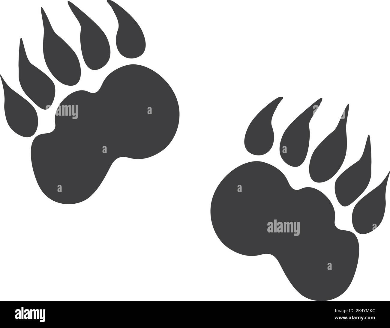 Symbol „Bear Footprint“. Wild Animal Track-Logo Stock Vektor