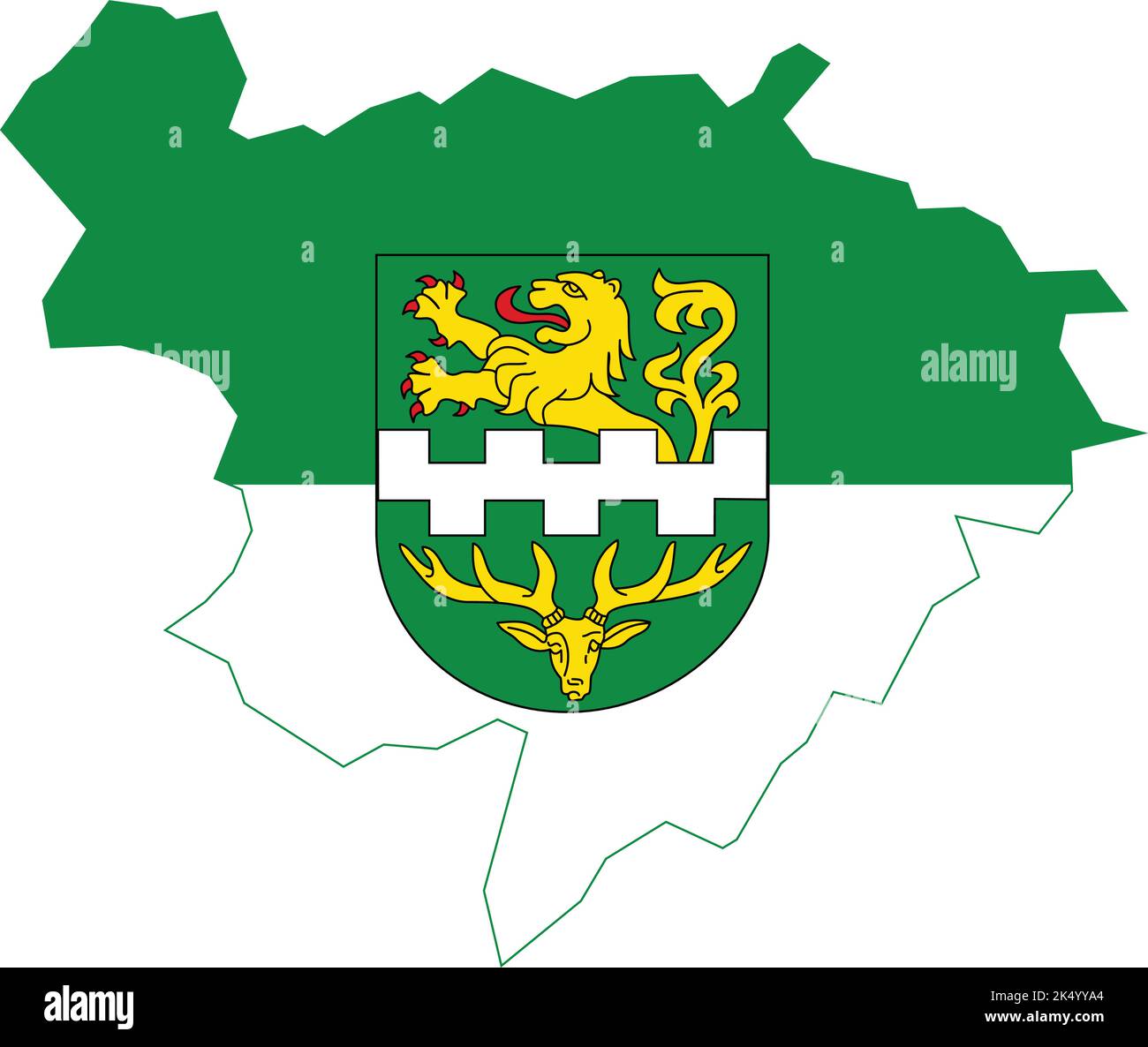 Flaggenkarte von BERGISCH GLADBACH, DEUTSCHLAND Stock Vektor