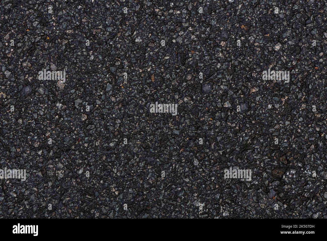Oberfläche grunge rau von Asphalt, Textur Hintergrund, Draufsicht Stockfoto