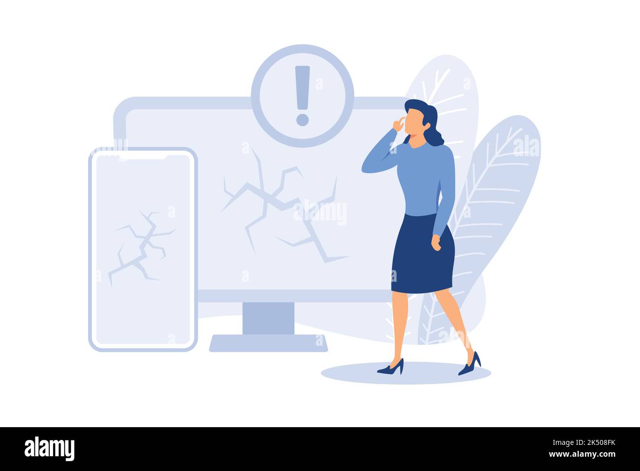 Defekte Produktabbildung exklusive Design-Inspiration Stock Vektor