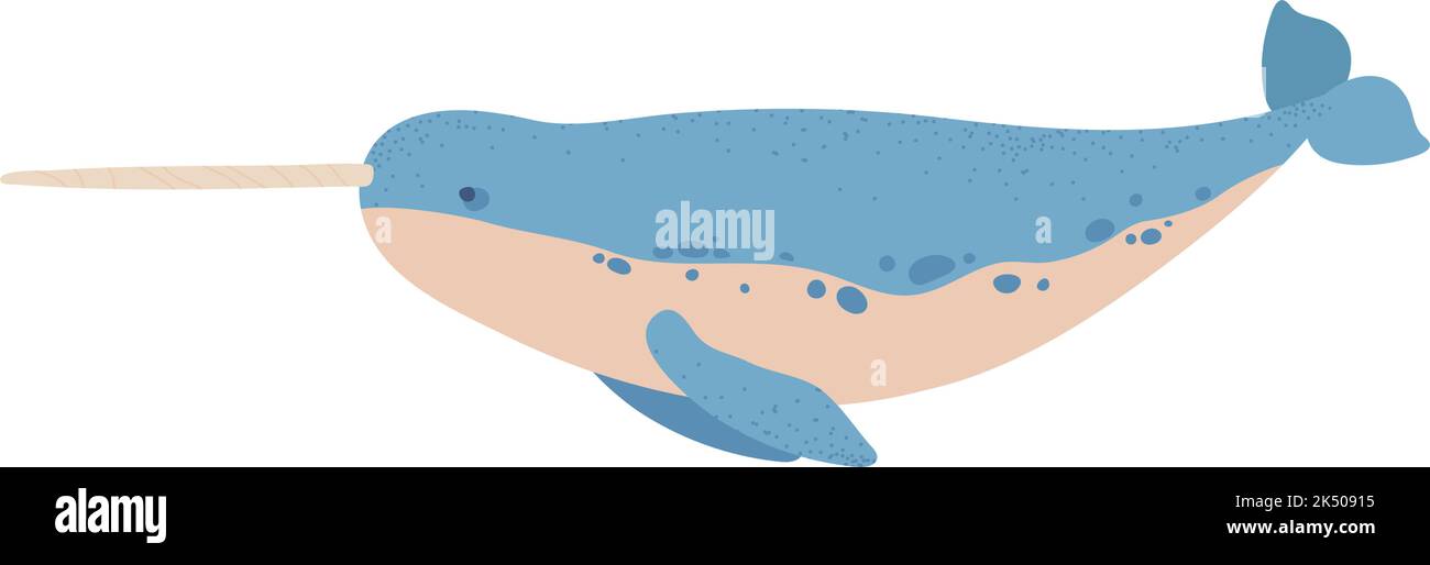 Narwal isoliertes Symbol Stock Vektor