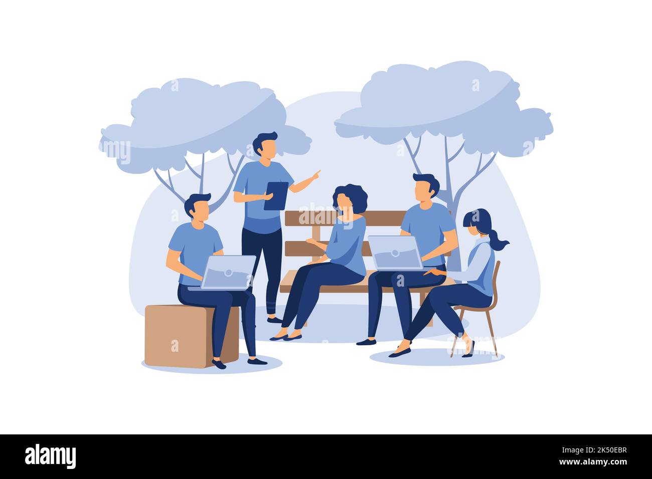 Geschäftsleute diskutieren soziale Netzwerke, Nachrichten, Vektor, soziale Netzwerke, Chat, Dialog Sprechblasen, neue Projekte Vektor flach modernes Design Illustration Stock Vektor