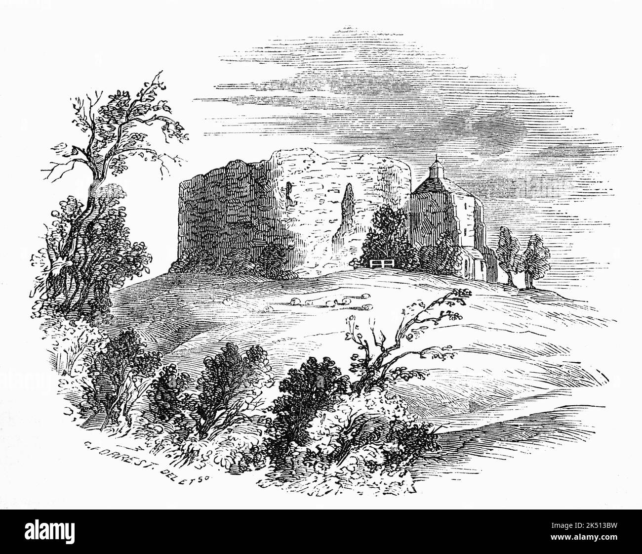Clifford’s Tower wurde von William dem Eroberer erbaut, um den rebellischen Norden zu unterwerfen und war eine königliche Münzstätte, eine mittelalterliche Festung und eine Bürgerkriegsgarnison. 1190 fand eines der schlimmsten antisemitischen Massaker des Mittelalters auf dem Gelände des Turms statt, als die jüdische Gemeinde in York von einem gewalttätigen Mob gefangen gehalten wurde und viele Juden sich dafür entschieden, Selbstmord zu begehen, anstatt ermordet zu werden. Stockfoto