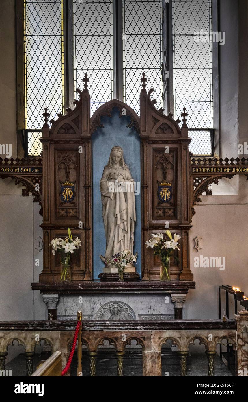 Sacred Heart Church, die erste römisch-katholische Kirche der Stadt, die 1857 erbaut wurde und von Edward Welby Pugin entworfen wurde. Stockfoto