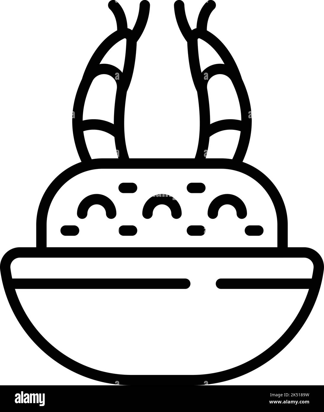 Heißer karibischer Teller Symbol Umriss Vektor. Ceviche-Essen. Geschmorte Peri Stock Vektor