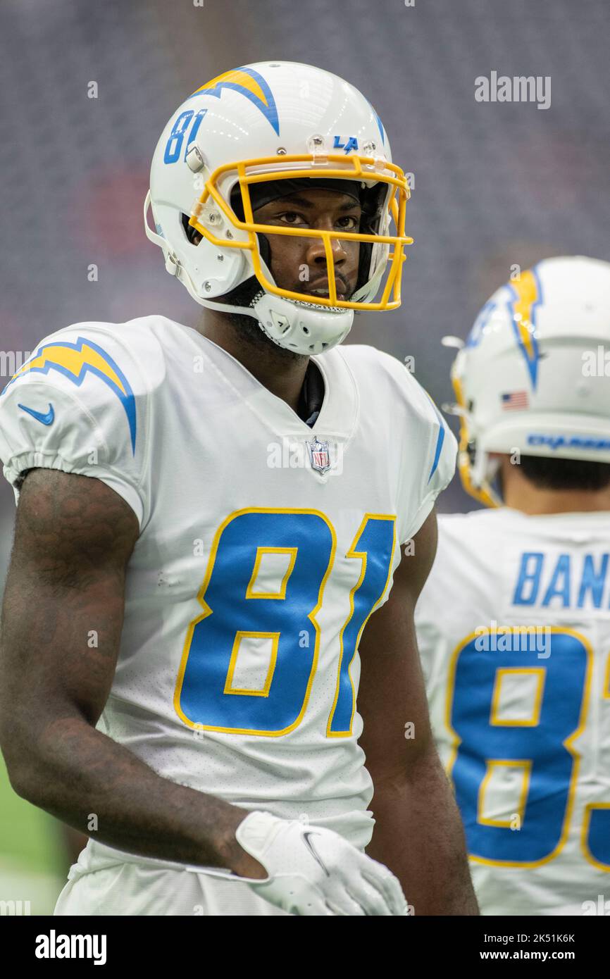 Los Angeles Chargers Wide Receiver Mike Williams (81) vor dem NFL Football Game zwischen den Los Angeles Chargers und den Houston Texans am Sonntag, Stockfoto