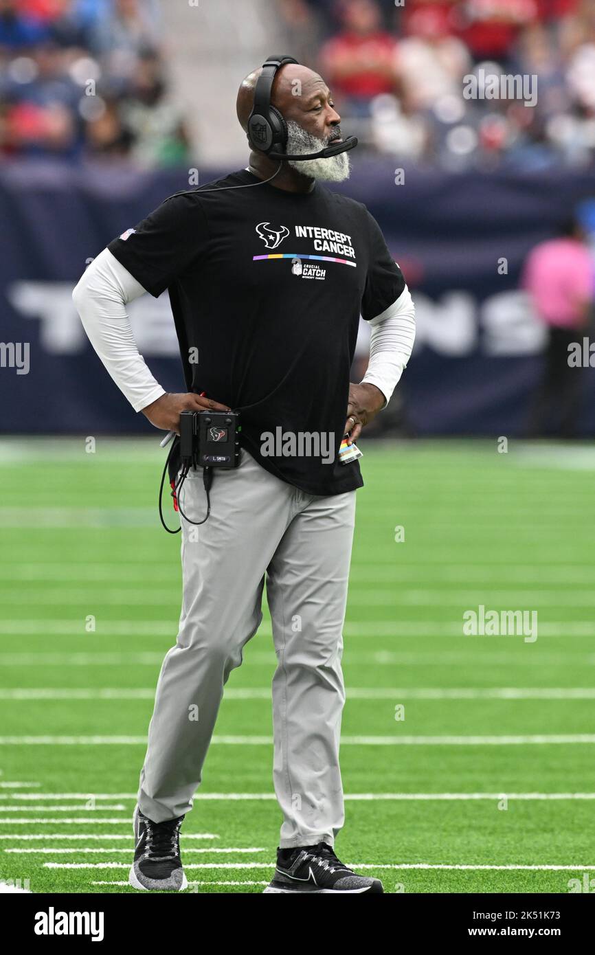 Houston Texans Head Coach Love Smith im vierten Quartal des NFL Football Game zwischen den Los Angeles Chargers und den Houston Texans am Sonntag, Stockfoto