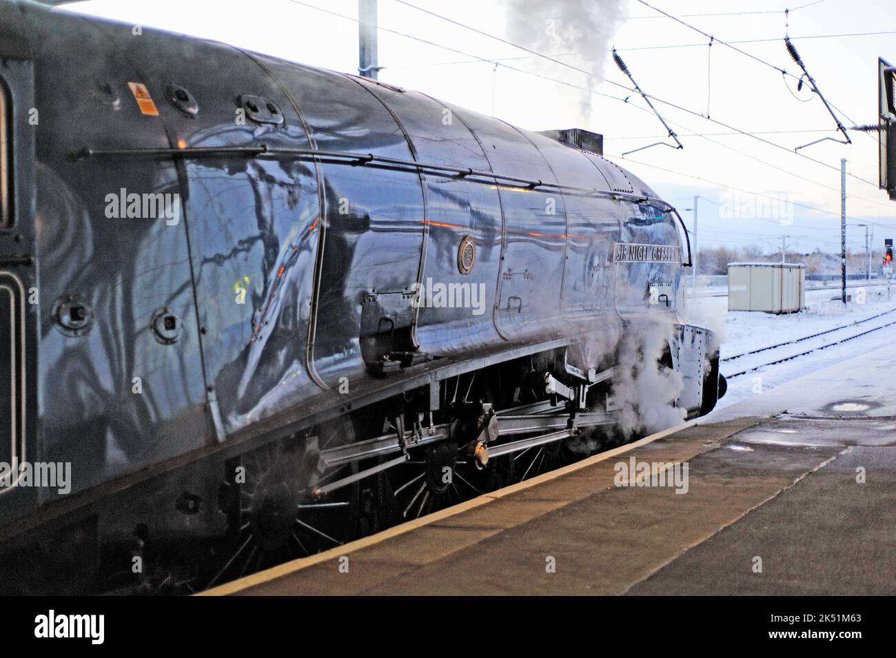 A4 Pacific No 60007 Sir Nigel Gresley am Darlington Station, England Stockfoto