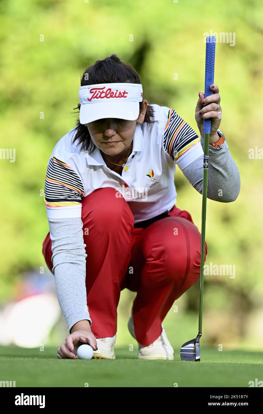 Dominique Monami im Bild während der Veranstaltung „Golf to Paris“, die