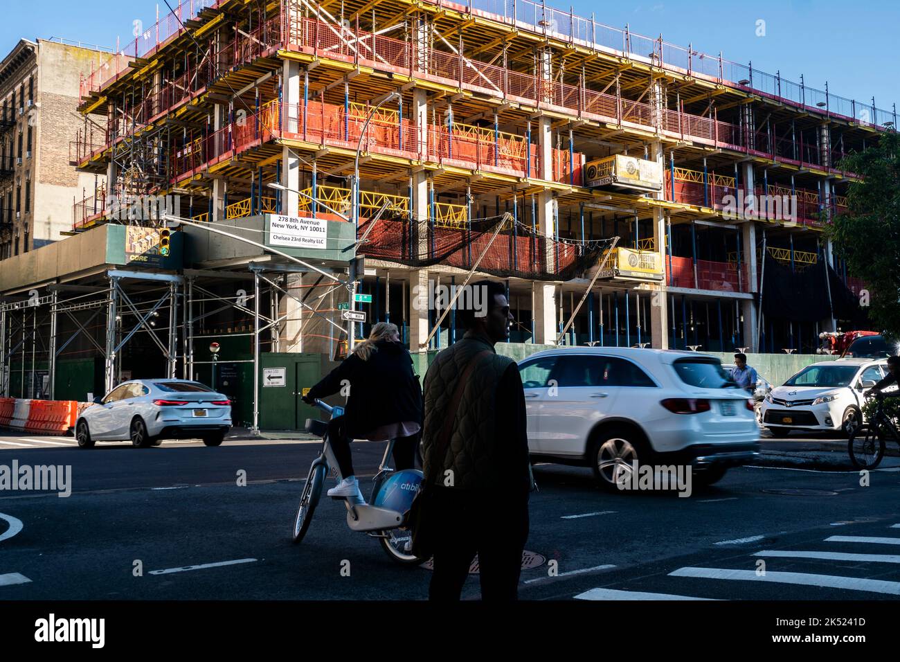 Bau von bezahlbaren Seniorenwohnungen, die das John Q. Aymar-Gebäude ersetzen, in Chelsea in New York am Donnerstag, 22. September 2022. (© Richard B. Levine) Stockfoto