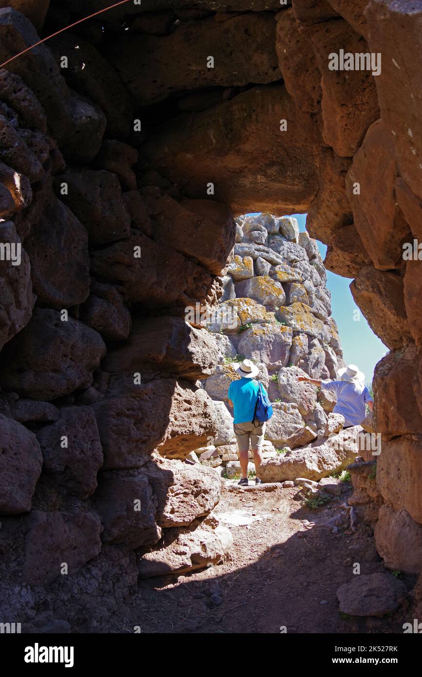 Orroli, Sardinien, Italien. Nuraghe Arrubiu prähistorisches Denkmal Stockfoto