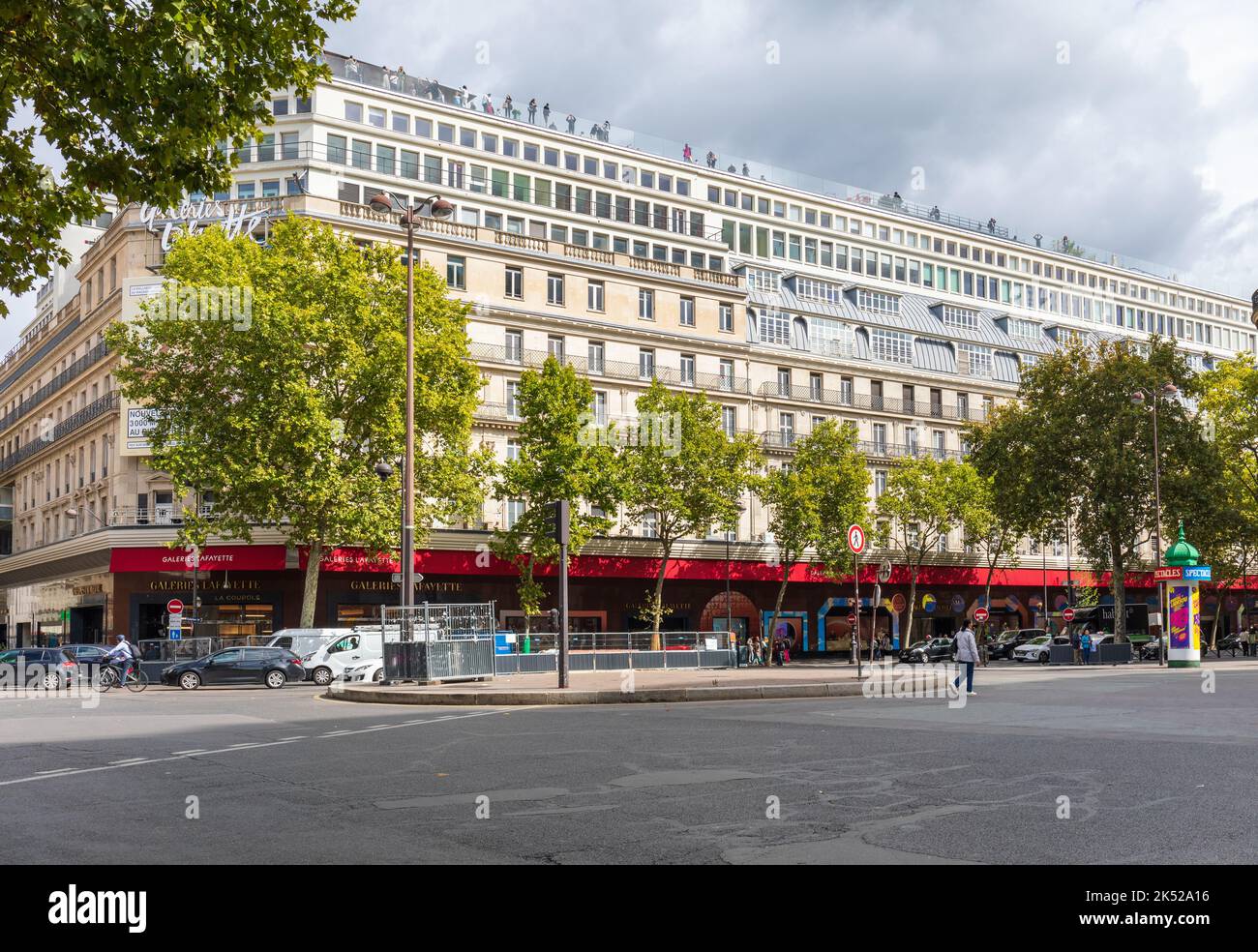 Berühmtes Wahrzeichen Flagship-Kaufhaus Galleries Lafayette Paris Haussmann, Boulevard Haussmann, Paris, Frankreich, Europa Stockfoto