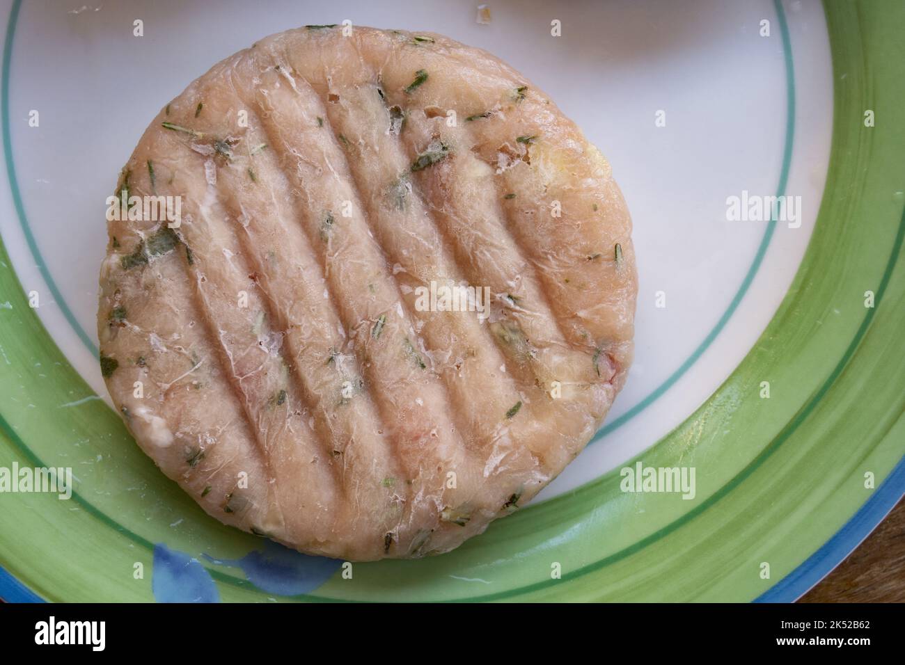 Chicken Burger mit gefrorenem und Kräutergeschmack Stockfoto
