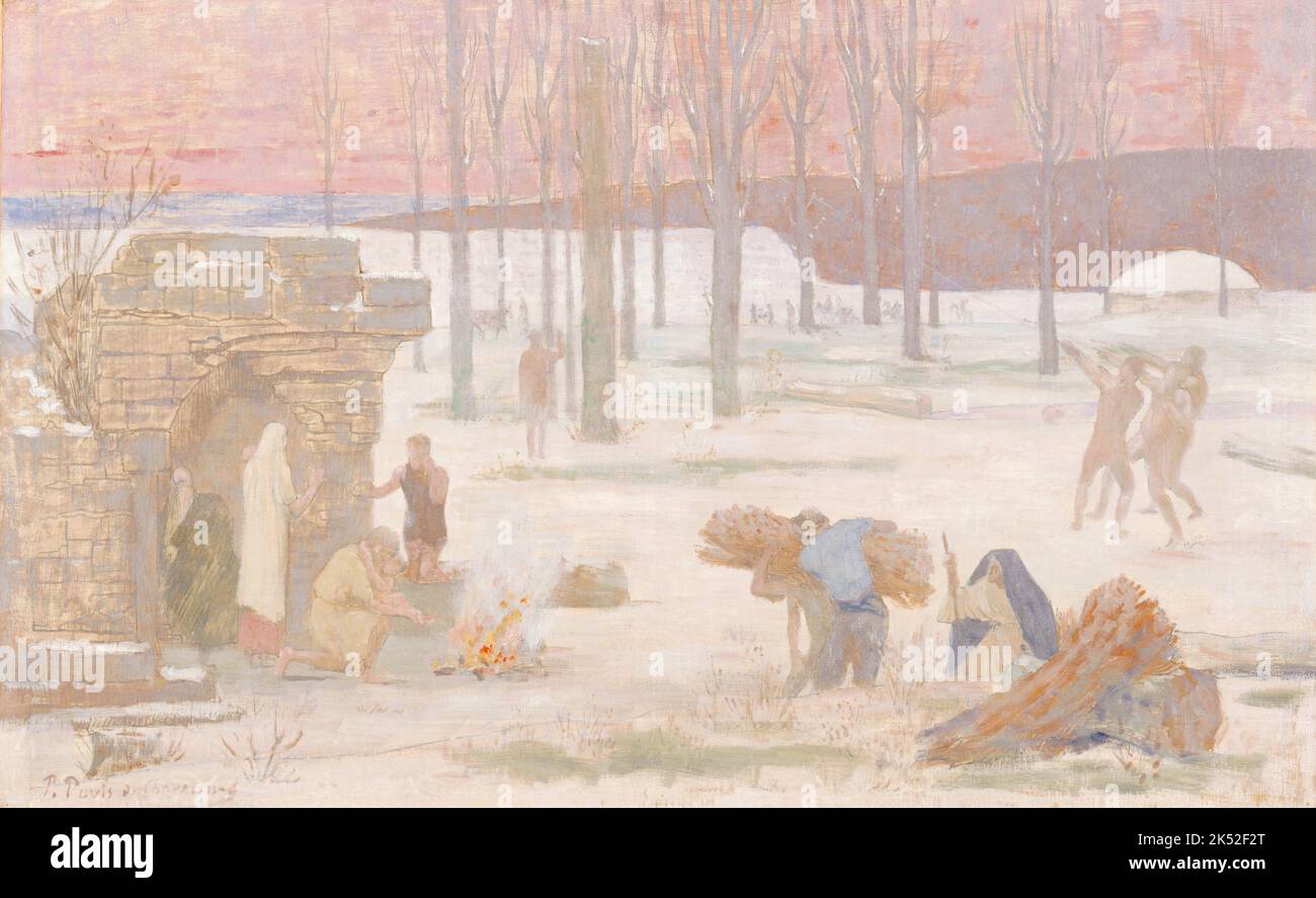 Pierre Puvis de Chavannes - Winter - 1889 Stockfoto