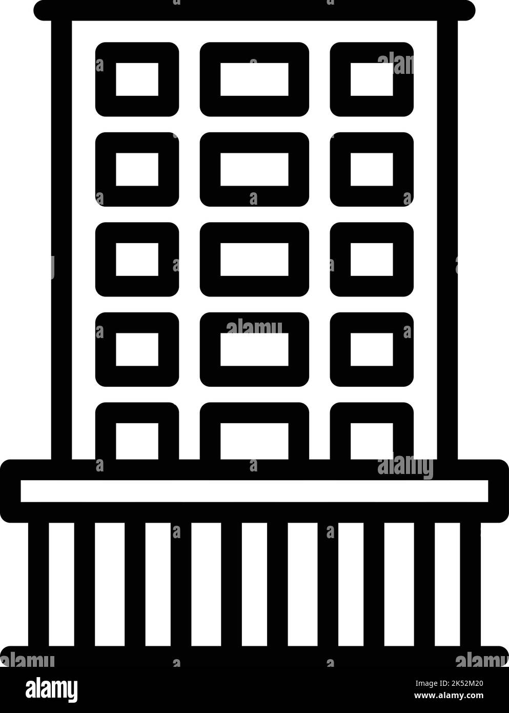 Meer kleine Villa Symbol Umriss Vektor. Haus Hütte. Waldstelz Stock Vektor