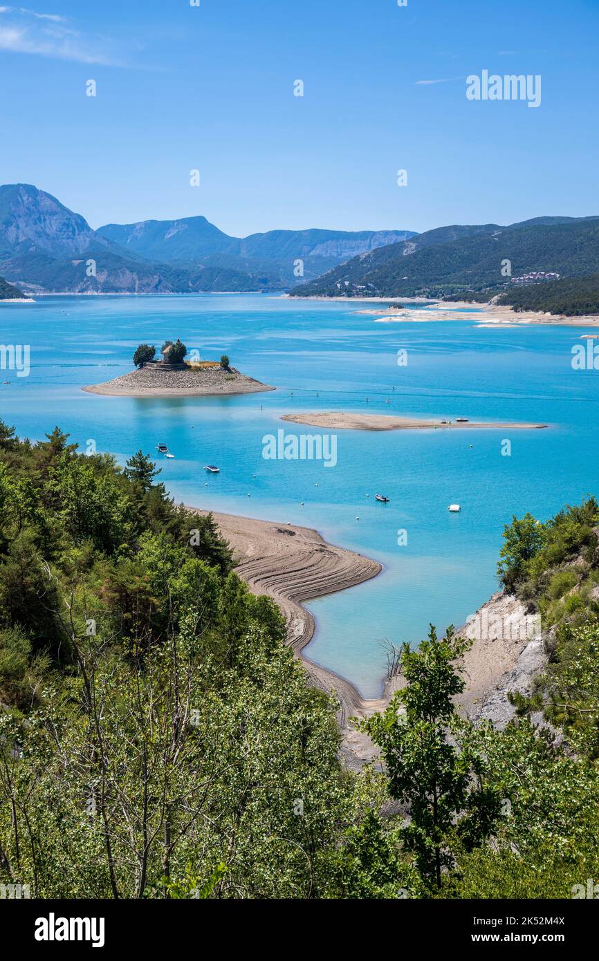 Frankreich, HautesAlpes, Prunières, SerrePonçon See an der Durance