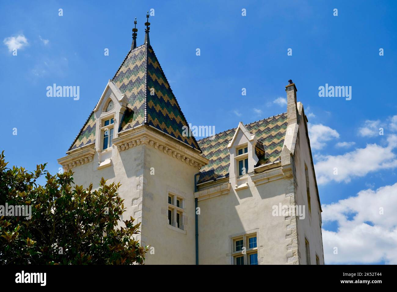 Frankreich, Cote d'Or, Burgund Klimazonen, die von der UNESCO zum Weltkulturerbe erklärt wurden, Route des Grands Crus, Cote de Beaune, Meursault, Rathaus Stockfoto