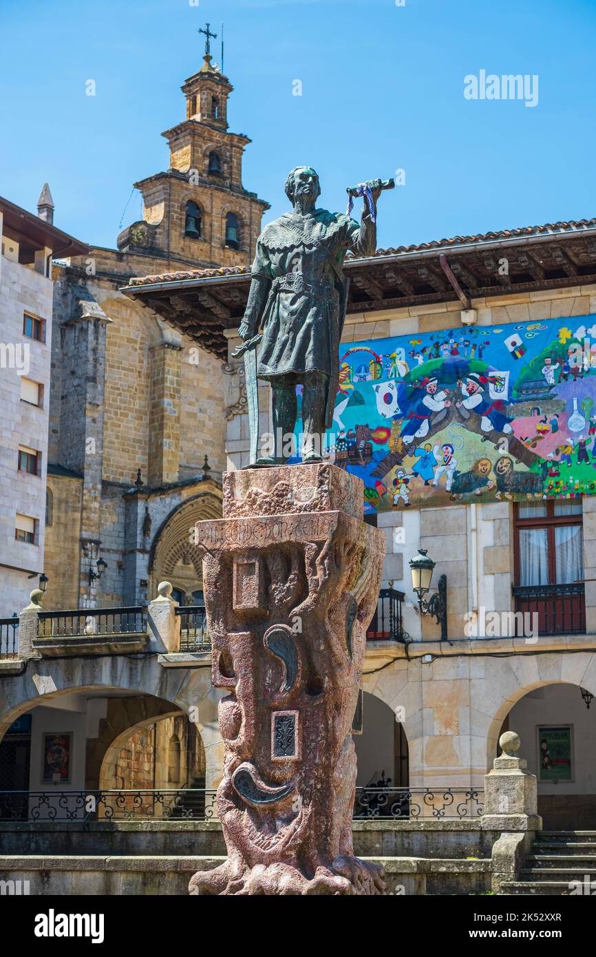 Spanien, Provinz Biskaya (Bizkaia), Guernica (oder Gernika-Lumo), Halt auf dem Camino del Norte, spanischer Pilgerweg nach Santiago de Compostela, A U Stockfoto