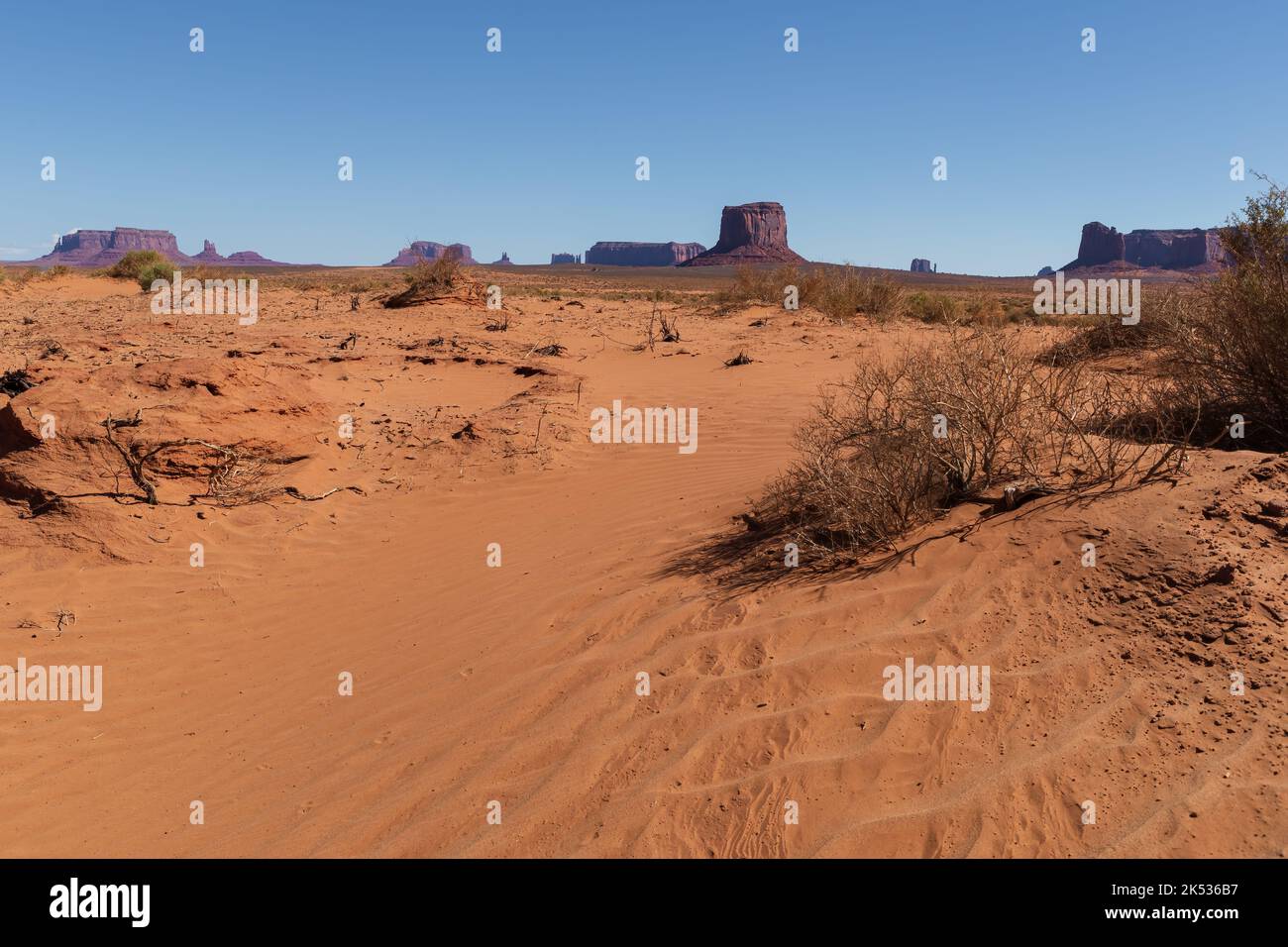 Wüstenlandschaft von Mitchell Butte Arizona USA Stockfoto