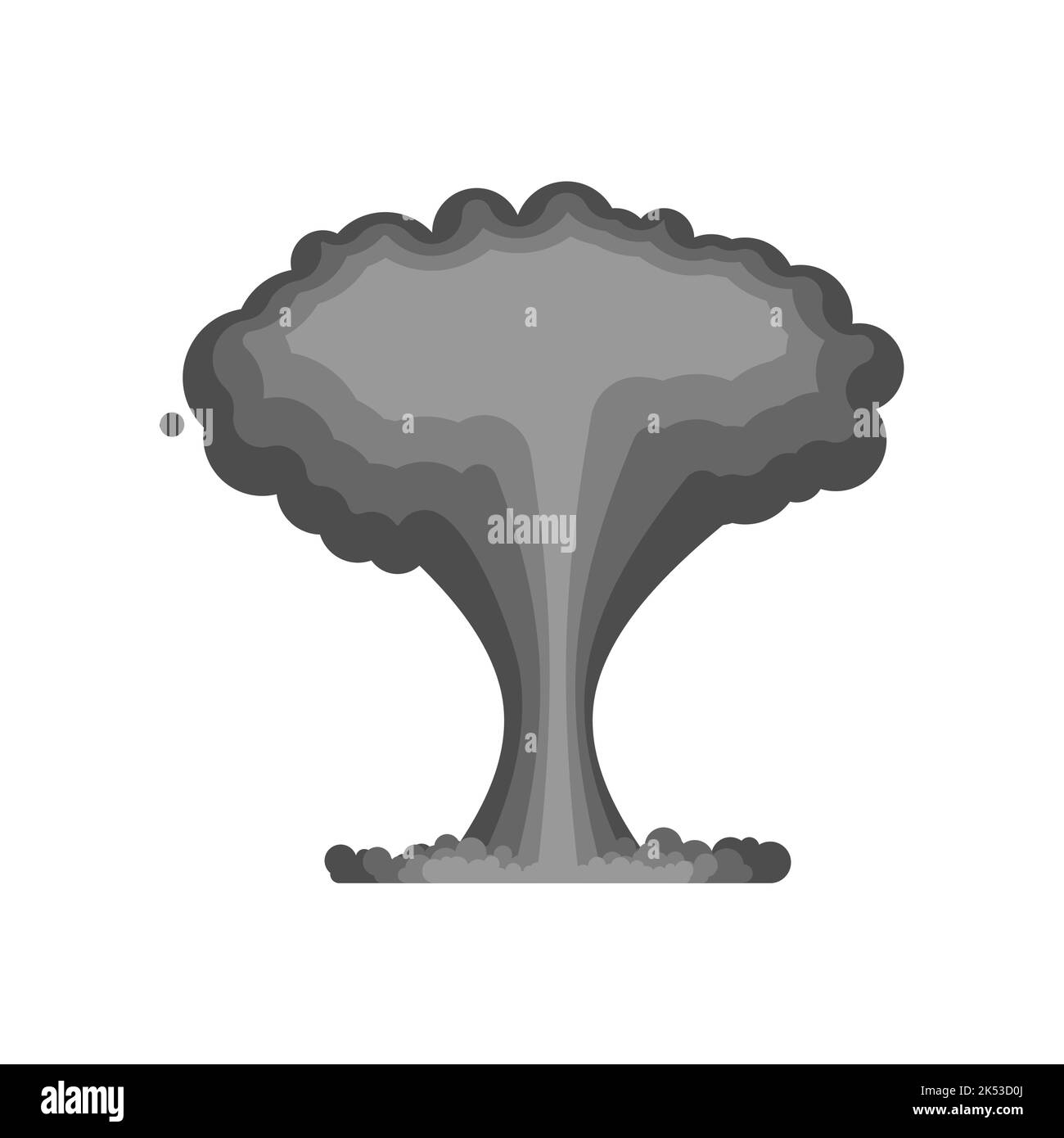 Nukleare Explosion isoliert. Atompilz aus Atombombenexplosion Stock Vektor