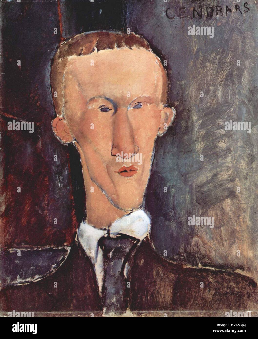 Portrait of Blaise Cendrars, 1917, Gemälde von Amedeo Modigliani Stockfoto Portrait of Blaise Cendrars, 1917, Gemälde von Amedeo Modigliani Stockfoto