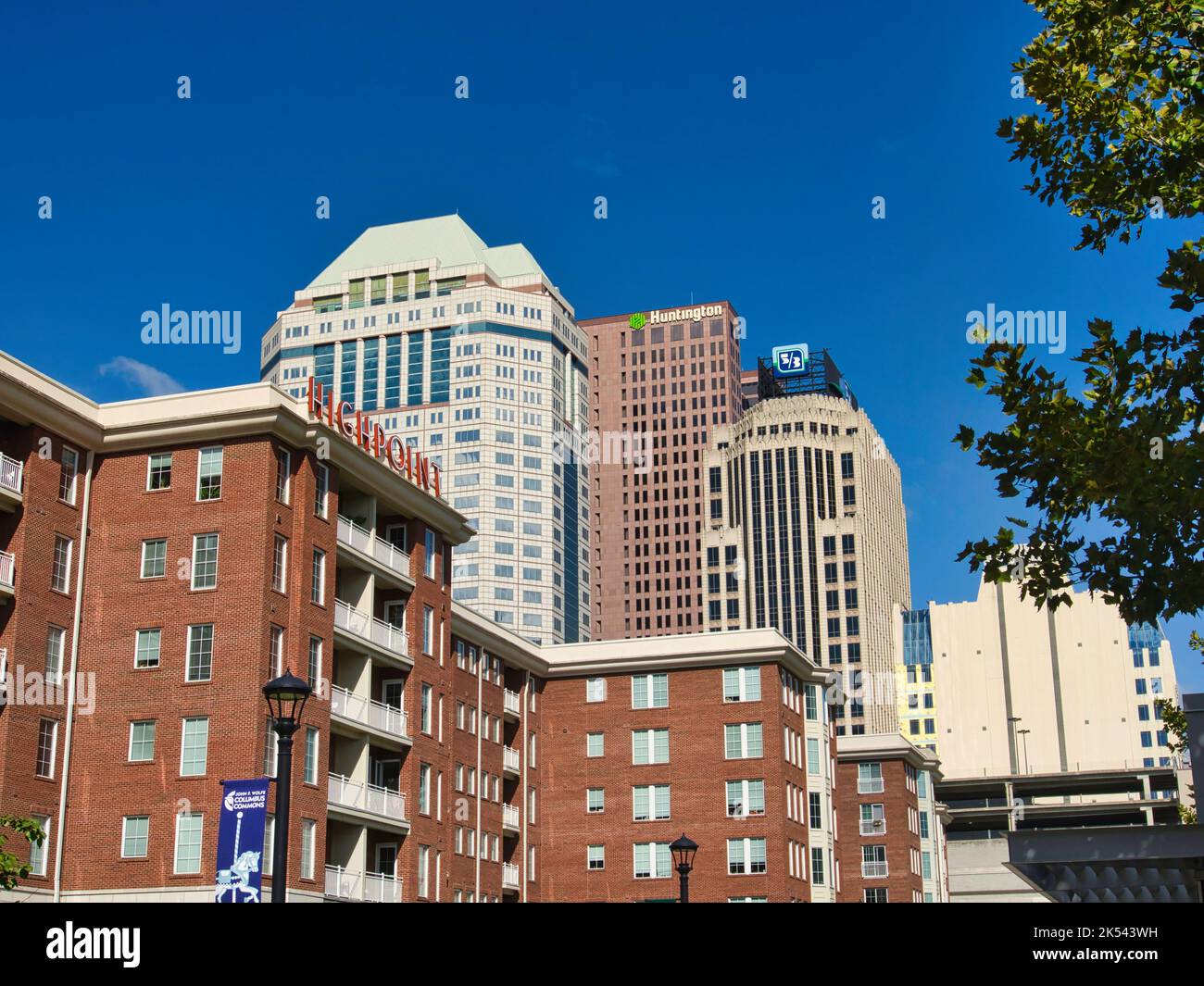 Highpoint, 5/3 Bank & Huntington Bank Buildings Columbus Ohio USA 2022 Stockfoto
