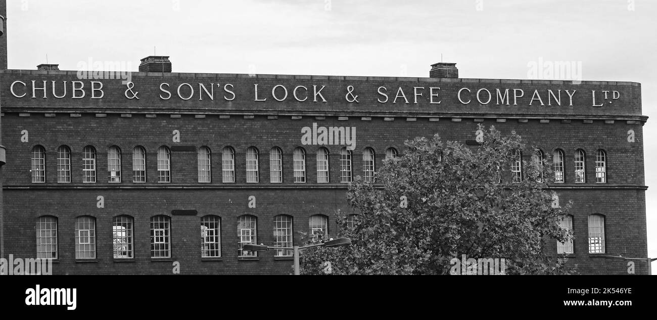 Chubb & Sons, Lock & Safe Company Ltd, Wolverhampton, West Midlands, England, Großbritannien Stockfoto