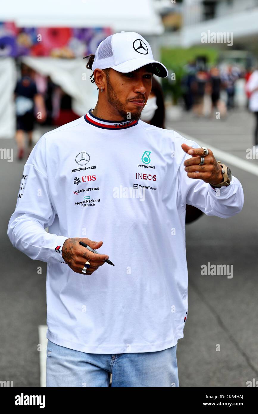 Suzuka, Japan, 06/10/202, 2, Lewis Hamilton (GBR) Mercedes AMG F1. 06.10.2022. Formel 1 Weltmeisterschaft, Rd 18, Großer Preis Von Japan, Suzuka, Japan, Tag Der Vorbereitung. Bildnachweis sollte lauten: XPB/Press Association Images. Stockfoto