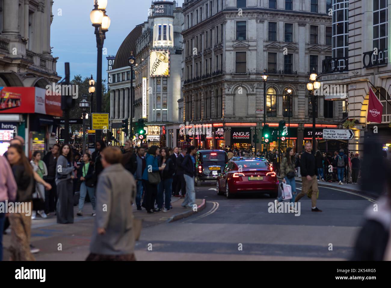 London rund um das West End Abend und Nacht Stockfoto