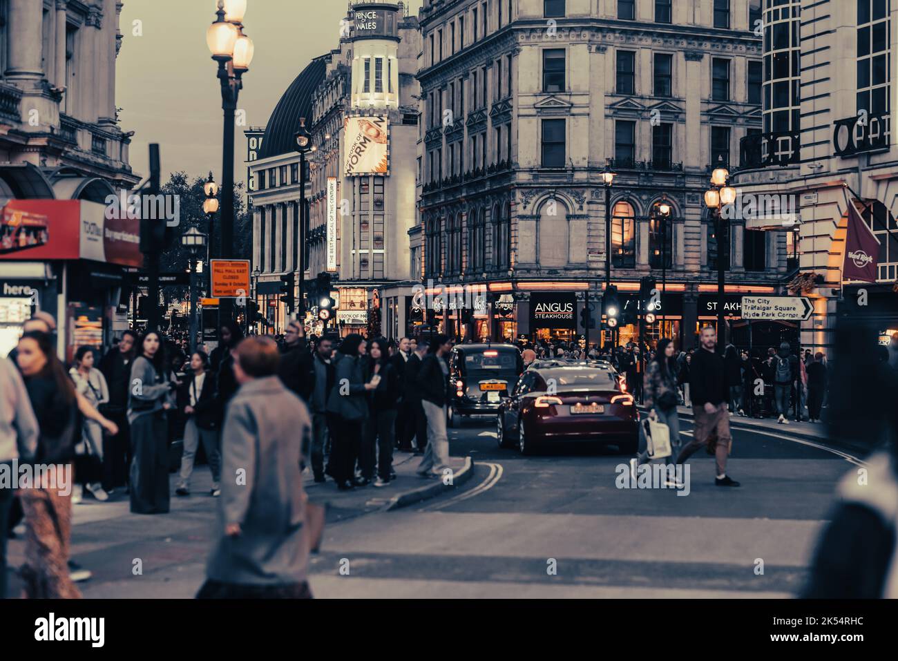 London rund um das West End Abend und Nacht Stockfoto