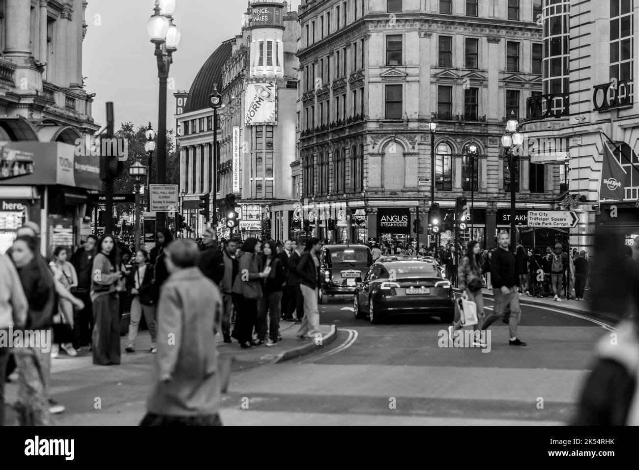 London rund um das West End Abend und Nacht Stockfoto
