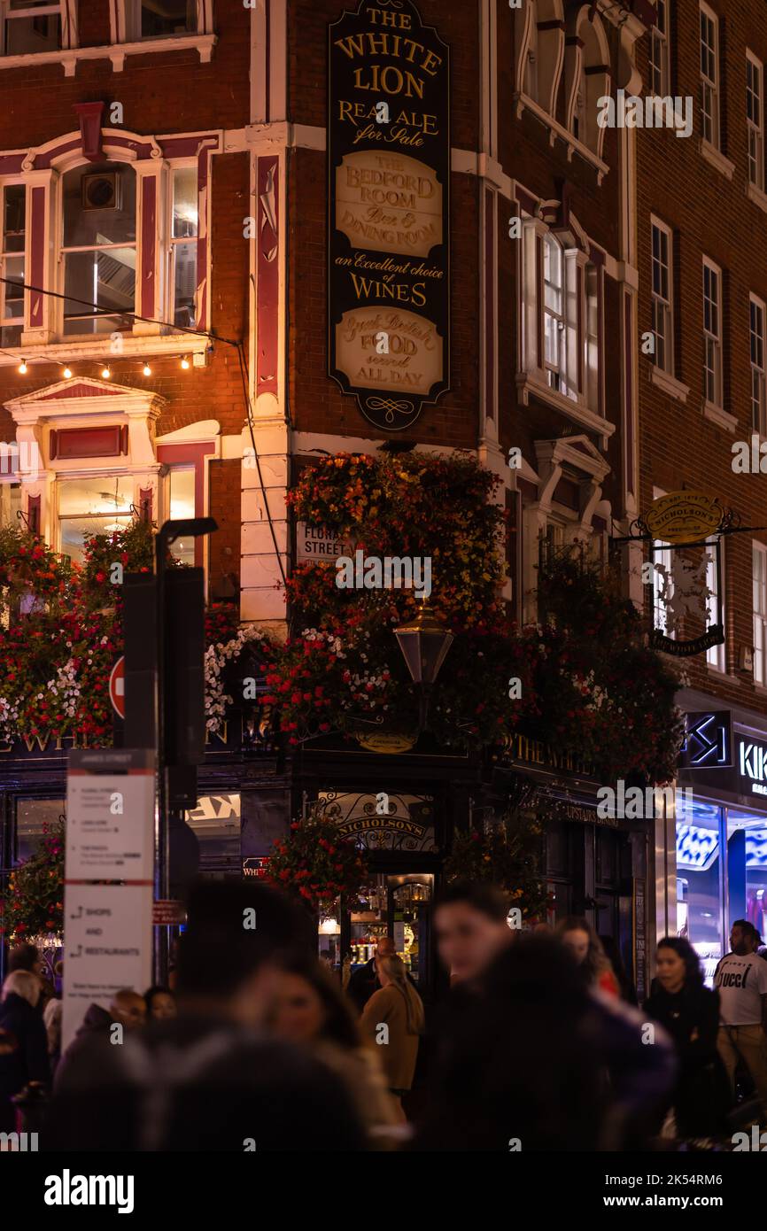 London rund um das West End Abend und Nacht Stockfoto