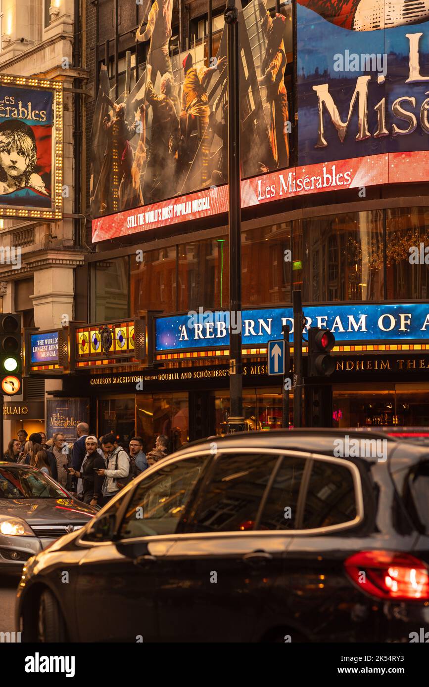 London rund um das West End Abend und Nacht Stockfoto