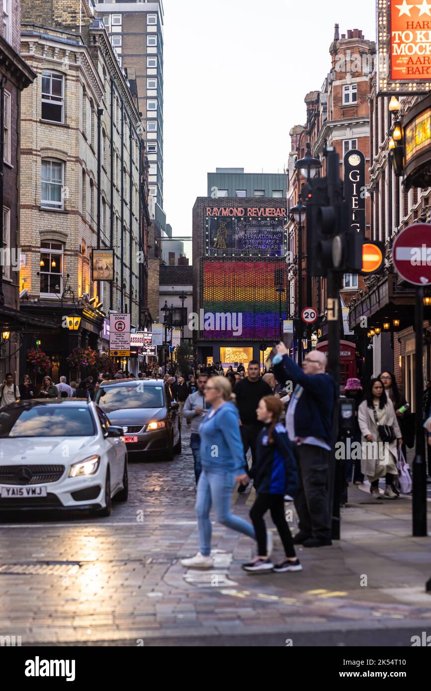 London rund um das West End Abend und Nacht Stockfoto