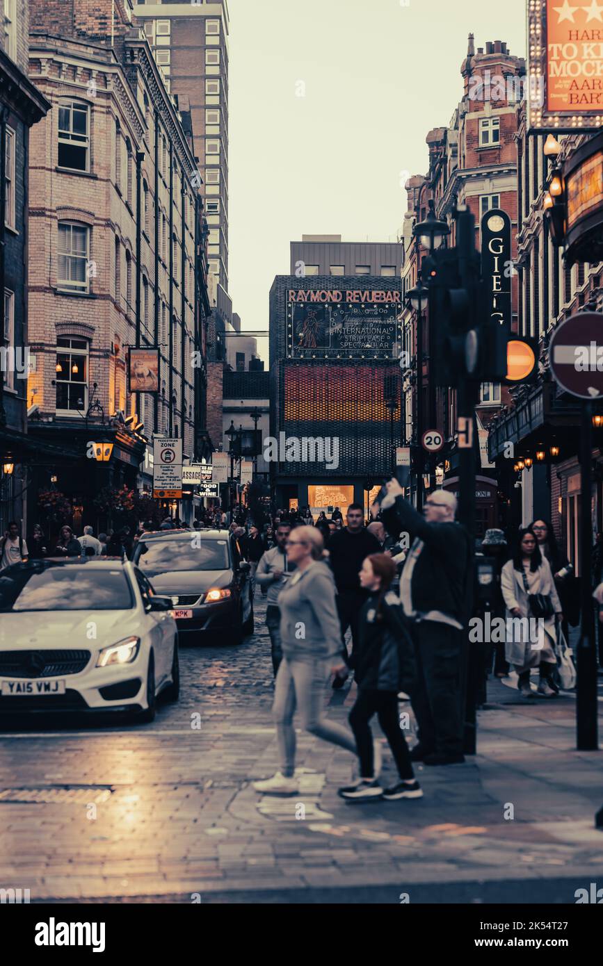 London rund um das West End Abend und Nacht Stockfoto